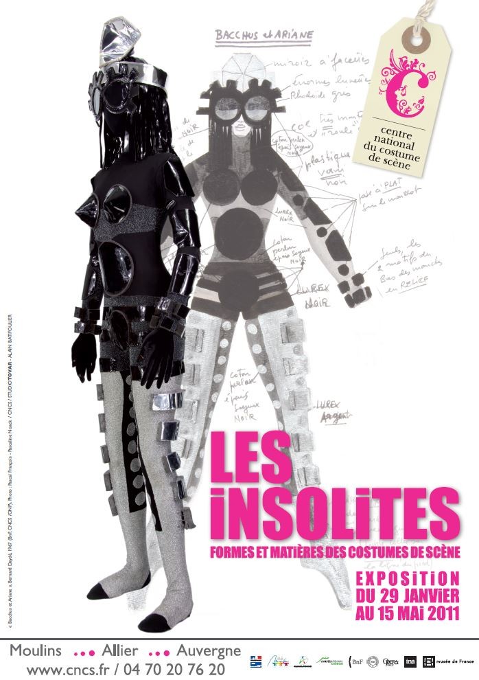 Affiche "Les Insolites, formes et matières des costumes de scène"