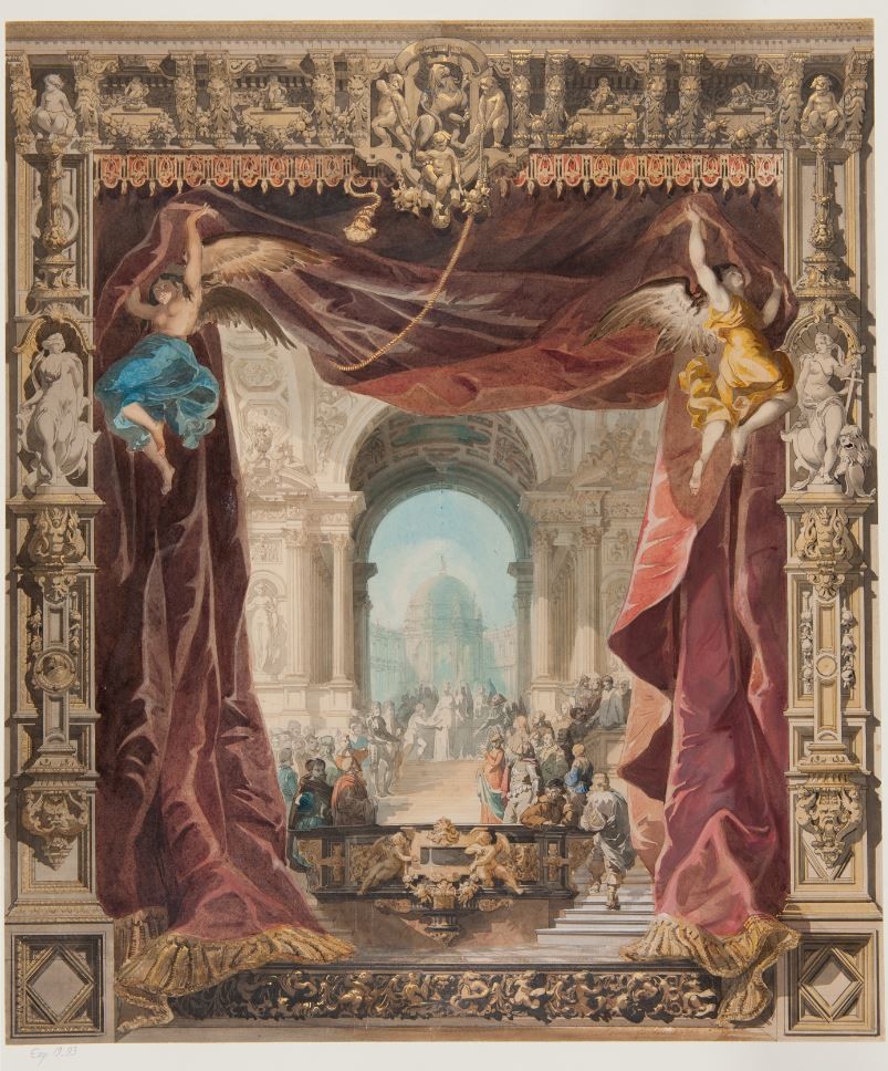Reproduction «Rideau de manœuvre, draperies d’avant scène»